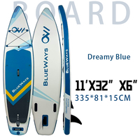 Nouveau 2026 Planche de paddle gonflable (SUP) de 335 cm en PVC avec pompe et kit de réparation pour lacs et rivières