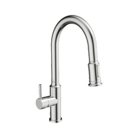 Robinet de cuisine monocommande contemporain YKF-6028 en acier inoxydable SUS304 avec fonction de dosage, eau chaude/froide, mitigeur extractible pour évier, valve en céramique