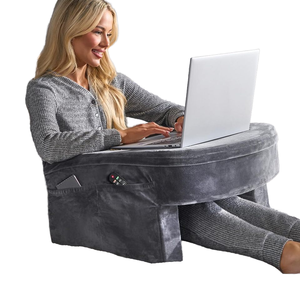 OHS Adjustable Height Laptop <strong>Cushion</strong> <strong>Tray</strong> <strong>Lap</strong> Gaming Pillow Bed Multiple Storage Pockets Comfy Convenient Soft Wood Desk Pillow - Product Image 1
