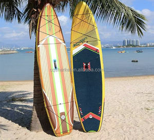 Planche à pagaie pour sports nautiques Planche de surf en bois souple avec planche à pagaie flexible en PVC - Product Image 4