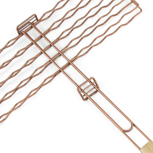Panier de cuisson Kamado en acier inoxydable robuste et personnalisé pour <span class=keywords><strong>barbecue</strong></span> extérieur, idéal pour saucisses, avec clip en maille antiadhésive et poignée - Product Image 4