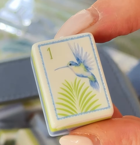Andersruff the House of Hydrangea Ensemble <span class=keywords><strong>de</strong></span> tuiles <span class=keywords><strong>de</strong></span> Mahjong en acrylique gravé personnalisé, style américain - Product Image 2