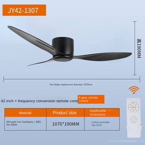 พัดลมเพดานควบคุมระยะไกลด้วยไฟ ABS แบบ3ใบพัด - Product Image 3