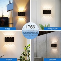 Applique murale LED 8W en aluminium minimaliste avec interrupteur, étanche intérieur/extérieur pour la décoration de chambre et de salon
