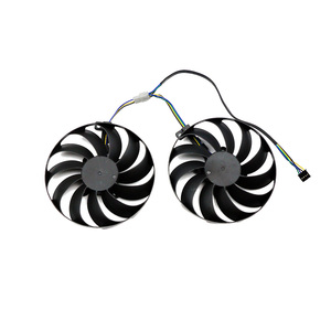 95 มม.T129215SU 4Pin พัดลมระบายความร้อนสําหรับ <span class=keywords><strong>ASUS</strong></span> Radeon <span class=keywords><strong>RX</strong></span> 5700XT <span class=keywords><strong>5600</strong></span> <span class=keywords><strong>XT</strong></span> DUAL EVO OC กราฟิกการ์ด Cooler พัดลม - Product Image 2