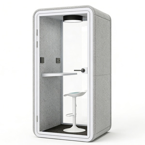 Cabine acoustique à assembler soi-même sans outils |   Cabine de bureau insonorisée modulaire à installation en 1 heure pour centres d'appels et bureaux à plan ouvert - Product Image 5