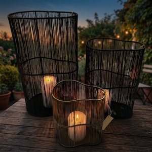 Luxurious Handmade Iron Candle <b>Holder</b> Lantern Vintage Style Digital Printing 1 Color Sonnet Brand Indoor/Outdoor Use Christmas - Product Image 1