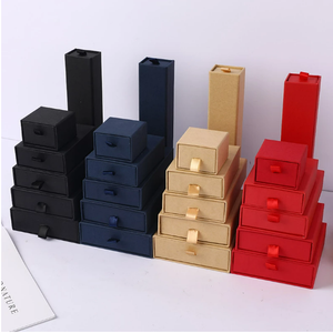 12pcs Drawer Jewelry Box Ring Necklace Box Black Earring Bracelet Jewelry Organizer <b>Packing</b> Display Jewelry <b>Boxes</b> and Packaging - Product Image 2