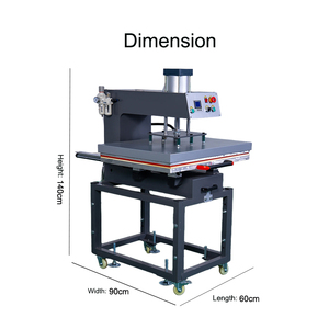 Pneumatic Heat Press Sublimation <b>Printing</b> T-Shirt Press <b>Machine</b> Single Station Printer For Clothes Factory Pull-out 40x60 - Product Image 3