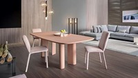 Table de négociation longue en bois massif rose, style moderne et luxueux, pour la maison ou le bureau, également utilisable comme bureau d'écriture.