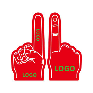 ถุงมือโฟมนิ้วชี้กีฬาสำหรับเชียร์ลีดเดอร์นิ้วกลางอุปกรณ์ประกอบฉากถุงมือโฟมสำหรับเชียร์ลีดเดอร์โลโก้ออกแบบได้ตามต้องการ - Product Image 1
