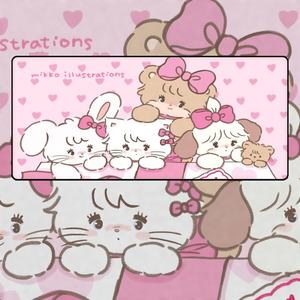 Souris de bureau de dessin animé Mikko avec accessoires, clavier de jeu Prime, tapis de rembourrage, dérivés d'anime - Product Image 6