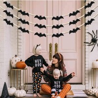 Guirlande de perles en bois et feutre Nicro Factory en gros pour décoration murale intérieure de maison hantée ou fête d'Halloween