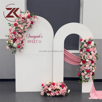 Panneau acrylique blanc personnalisé ZKAI avec éclairage LED en forme d'arche, panneau de bienvenue pour mariage, pour l'entrée et la réception du mariage.