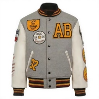 Veste de baseball pour homme en chenille brodée, style Letterman, 320GSM, sergé, universitaire, personnalisable OEM