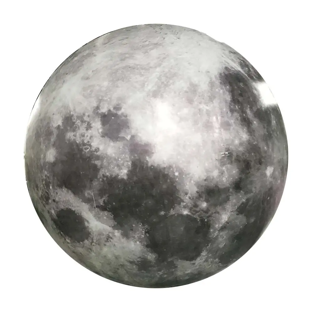 Décoration extérieure de fête la plus populaire Publicité géante PVC Grande boule de lune gonflable Modèle de lune gonflable avec lumière LED