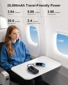 Chargeur portable HYTO avec câbles intégrés, fin, <span class=keywords><strong>20000mAh</strong></span>, charge rapide 22.5W, <span class=keywords><strong>batterie</strong></span> <span class=keywords><strong>externe</strong></span> USB C, affichage LED, 6 sorties - Product Image 6