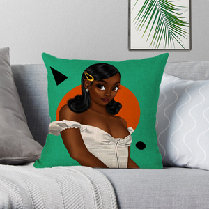 Venta al por mayor negro lindo chica impresa bonita dama Africana suave hogar silla Decoración sofá cojines <span class=keywords><strong>fundas</strong></span> <span class=keywords><strong>para</strong></span> sofá - Product Image 6