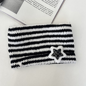 Chapeau d'hiver en tricot fait main pour femmes, à rayures, <span class=keywords><strong>avec</strong></span> oreilles de chat, extensible, doux, ample, chaud, <span class=keywords><strong>avec</strong></span> <span class=keywords><strong>pompon</strong></span> - Product Image 4