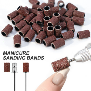 100 pièces/boîte, anneaux de ponçage blancs, têtes de ponçage, cercles de ponçage, recharges pour polisseuse pour perceuse à ongles électrique, salon de manucure - Product Image 6
