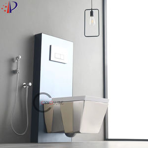 WC suspendu mural en céramique sans cadre, style européen simple - Product Image 5