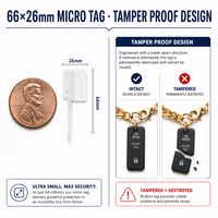 Etiqueta RFID Flexible Pequeña para Joyería, Etiqueta de Seguridad Imprimible Antirrobo para Vitrinas de Joyería, Control de Inventario