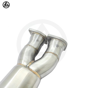 CSZ en stock, tube intermédiaire simple de 3,5'' pour BMW M3 F80 M4 F82 3.0T S55, tube intermédiaire avec support, tube d'échappement en acier inoxydable - Product Image 5