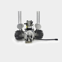 Moteur d'avion RC Monster 16,2 kg de poussée DLA64 64cc bicylindre à essence, conception Boxer à faible vibration avec carburateur Tillotson