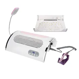 Bellezza cuore Nail lampada aspirapolvere bianco elettrico trapano per unghie con raccoglitore di polvere 3 in 1 comodo trapano per unghie maratona Korea 54W