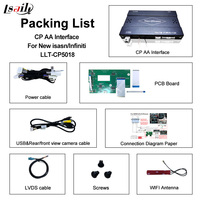 Lsailt Navigation GPS sans fil CarPlay Android Auto avec écran tactile et cartes 3D pour Infiniti Q50 Q60
