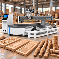 Prix direct usine – Routeur CNC 4 axes avec changeur d'outils automatique, gravure cylindrique 3D, routeur CNC rotatif 4 axes pour meubles