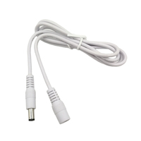 Câble d'alimentation DC d'extension avec connecteur jack mâle vers femelle 2 broches 2,5 mm 5,5 mm DC5521 5521 5,5 mm x 2,1 mm 5,5x2,1