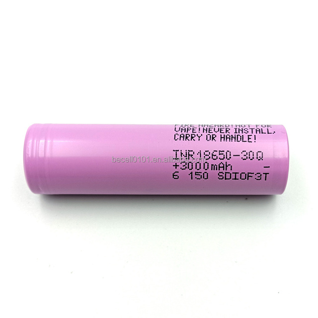 High Discharge Power 10C 18650 3000mAh INR 18650 30Q 3000mAh 30A 3.7v Li Ion Rechargeable Battery for SAM INR18650-30Q