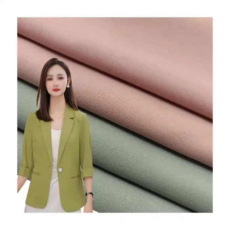 New style seoul twill lightweight elastic spandex fabric windproof garment suit fabric for women's suits