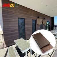 Panneau mural WPC imitation bois, lambris extérieur en remplacement du bois, revêtement mural rainuré 3D, panneau mural à texture bois pour extérieur