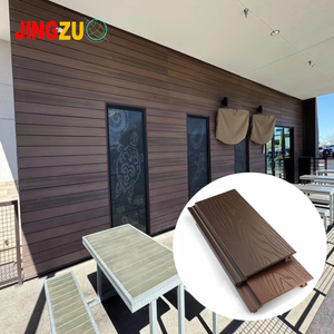 Panneau mural WPC imitation bois, lambris extérieur en remplacement du bois, revêtement mural rainuré 3D, panneau mural à texture bois pour extérieur - Product Image 2