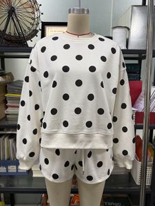 夏季凉爽透气圆点上衣女式优雅 V 领荷叶边飘袖宽松休闲度假衬衫 - Product Image 5