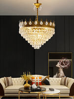 Lustre moderne en cristal LED Moderne Simple Salon Restaurant Maison Tenue Plafond Lustre Lumière Suspension