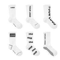 Chaussettes en coton côtelées rayées vert olive et blanc pour hommes, fabriquées en usine OEM, avec logo jacquard personnalisé, chaussettes de sport.