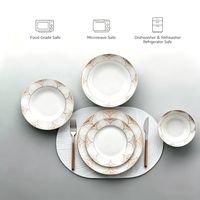 Service de table en porcelaine dorée marocaine gris or, écologique, durable, de luxe, en céramique, pour mariages, style méditerranéen