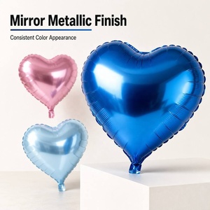 Palloncini a Forma di Cuore in Alluminio da 10" e 18" per Decorazioni Festive, Bianchi, Rossi e Rosa, per San Valentino e Festa della Mamma - Product Image 5