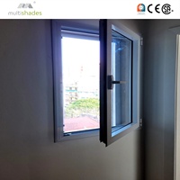 Fenêtres à battants en aluminium à rupture de pont thermique, style américain NFRC, design français, multicolores, sur mesure, vente en gros