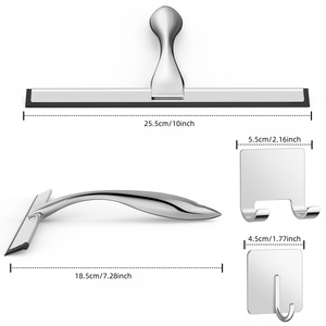 Tutti gli usi in acciaio inox tergipavimento per porte doccia in vetro auto finestra di casa specchietti, bagno doccia pulitore tergicristallo 10 pollici - Product Image 2