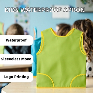 Tablier de Peinture Sans Manches Imperméable Personnalisé avec Logo pour Enfants, Idéal pour la Salle de Classe et les Activités Créatives - Product Image 2