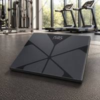Báscula Digital Inteligente Bluetooth de Alta Precisión con Pantalla LED de Vidrio Templado para Baño, Gimnasio y Hogar