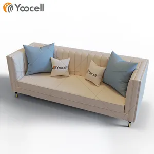 Yoocell nuovo arrivo divano di lusso moderna sala d'attesa sedie con 3 posti sedia in attesa del cliente per i capelli salone di attesa zona