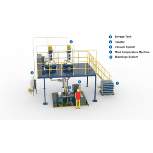 Tanque de mezcla de acero inoxidable con calefacción Tanque agitado Reactor 500 l Máquina de pegamento de fusión en caliente Máquina de fabricación Spc - Product Image 1