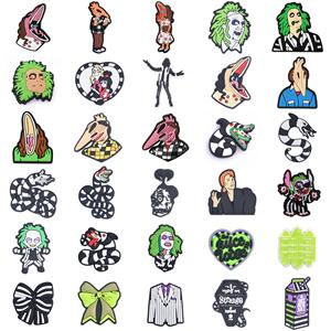 Anime Custom Halloween Horror Sally <span class=keywords><strong>Jack</strong></span> <span class=keywords><strong>Killer</strong></span> Scream <span class=keywords><strong>the</strong></span> Nightmare Before Christmas Cartoon Clog Charms Pvc Decoration Buckle - Product Image 1