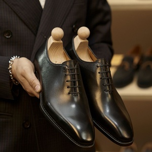 Zapatos de Vestir Formales de Cuero Genuino para Hombre, Hechos a Mano, de Alta Calidad, con Cordones, Transpirables, Ligeros, con Diseño de Puntos, para Oficina, Carrera Profesional, Bodas de Otoño - Product Image 5