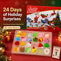 Calendrier de l'Avent de Noël 24 Jours : Ensemble de Jouets Squishy Souples en TPR, Jouets Sensoriels à Presser, Surprise de Fêtes, Cadeau en Gros